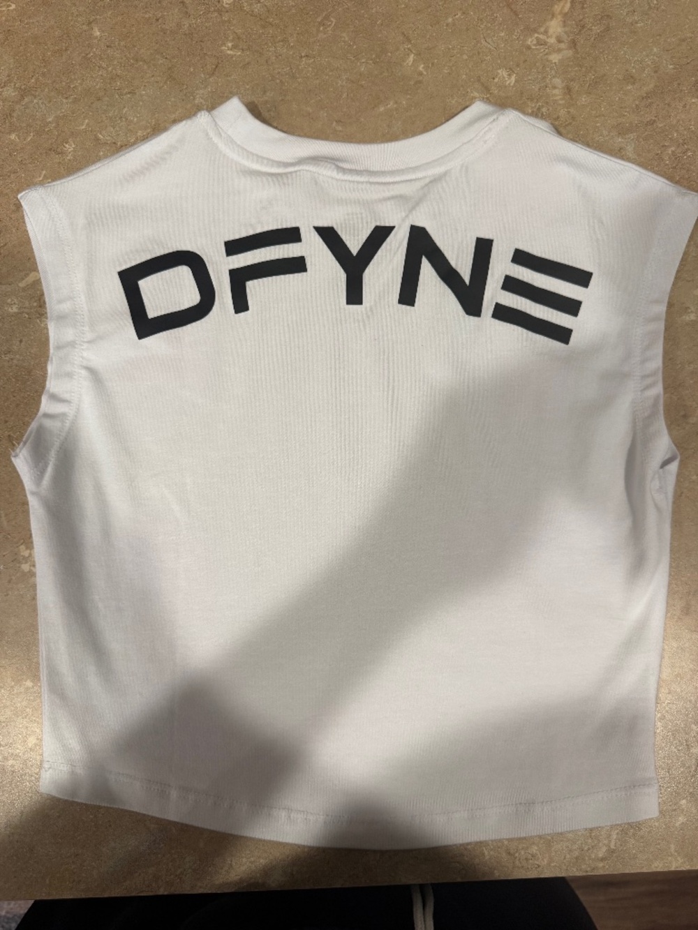 DFYNE Signature Baby Tee Off White Women’s Medium NWT